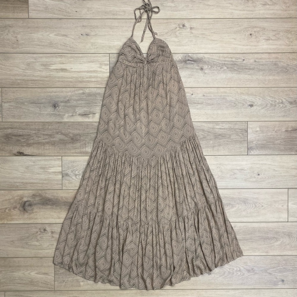 Tiare Hawaii Brown Patterned Maxi Dress